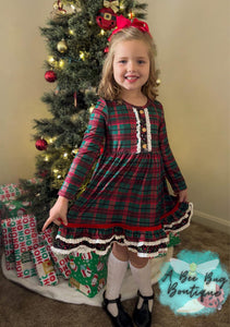 Classic Christmas Plaid Dress