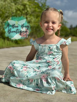 Load image into Gallery viewer, Spring Sage Floral Maxi Dress
