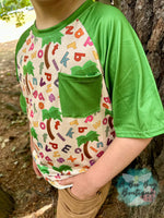 Load image into Gallery viewer, Alphabet Jungle Raglan Tee
