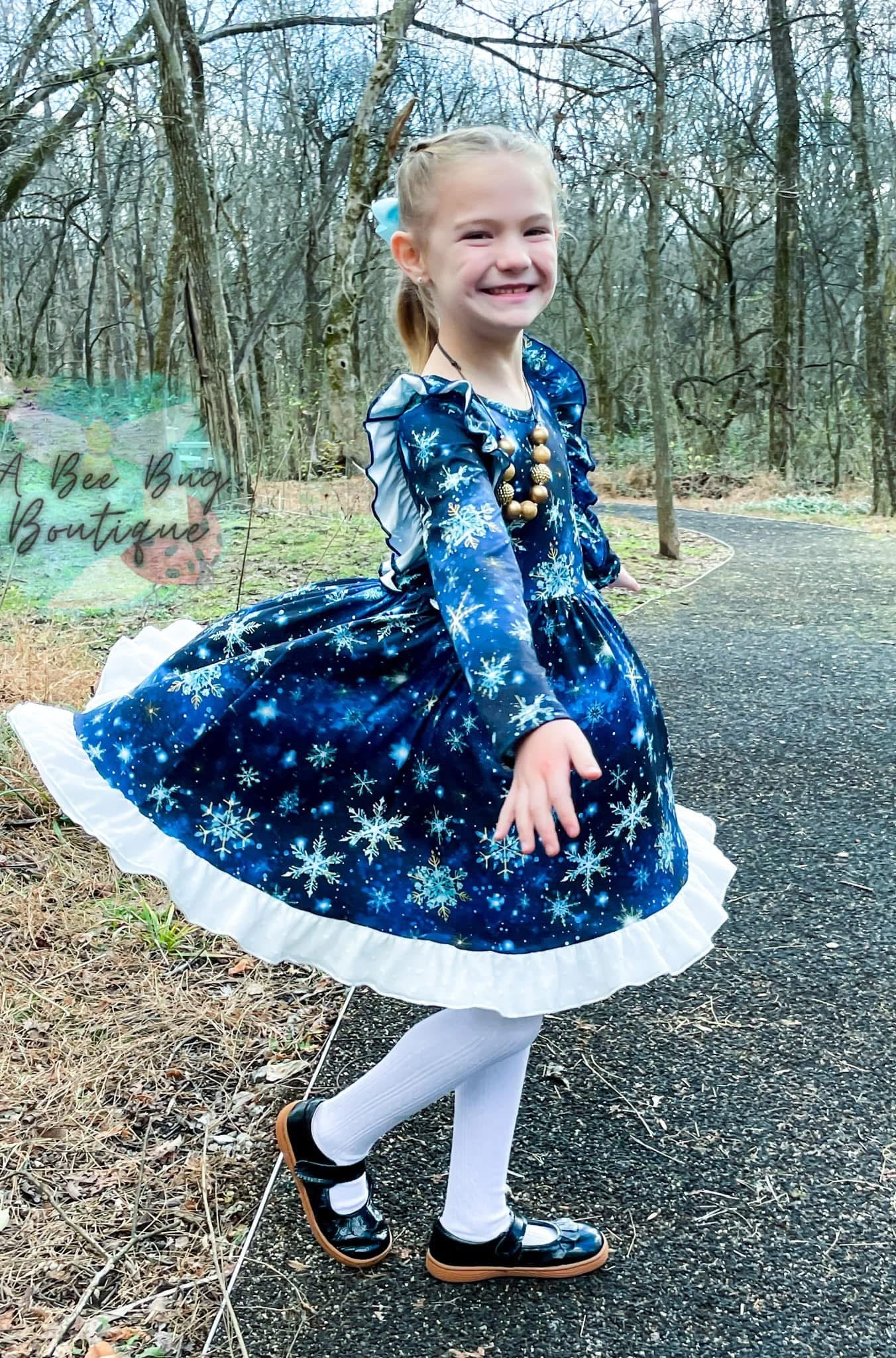 Snowflake Magic Crossback Twirl Dress