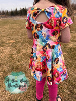Load image into Gallery viewer, Rainbow Princesses Bow Back Peplum
