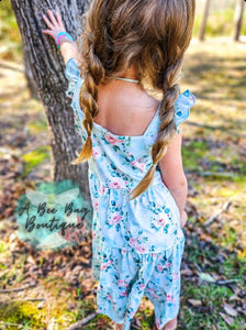 Spring Sage Floral Maxi Dress