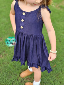 Denim Dreams Flutter Dress