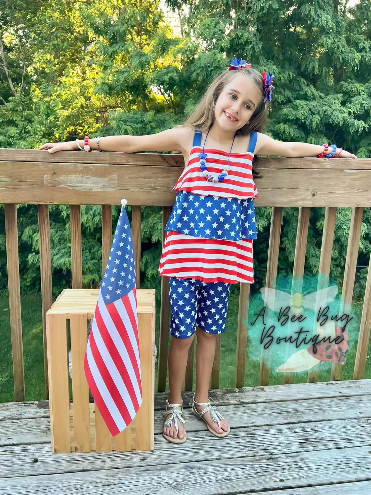 Old Glory Biker Shorts