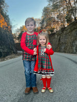 Load image into Gallery viewer, Classic Christmas Plaid Dress
