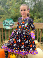 Load image into Gallery viewer, Ghostly Giggles Twirl Dress
