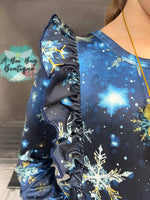 Load image into Gallery viewer, Snowflake Magic Crossback Twirl Dress
