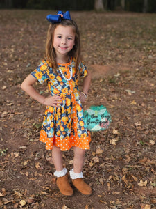 Autumn Splendor Button Dress