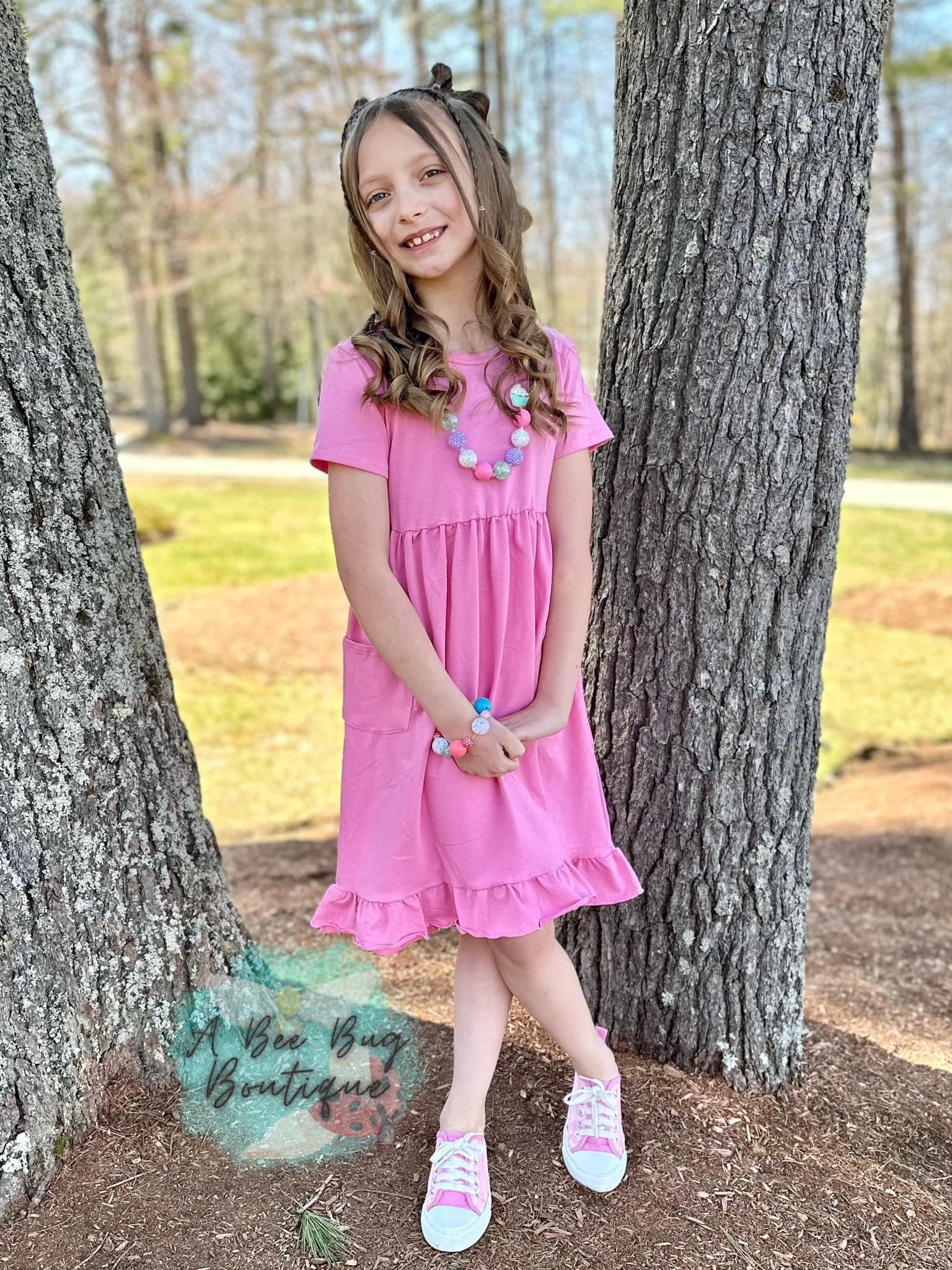 Bubblegum Pink Pocket Dress