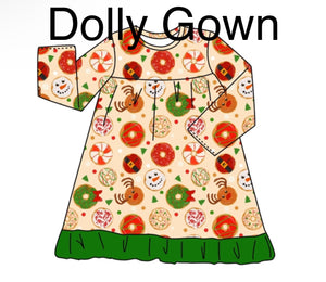 Holiday Donuts Dolly Gown