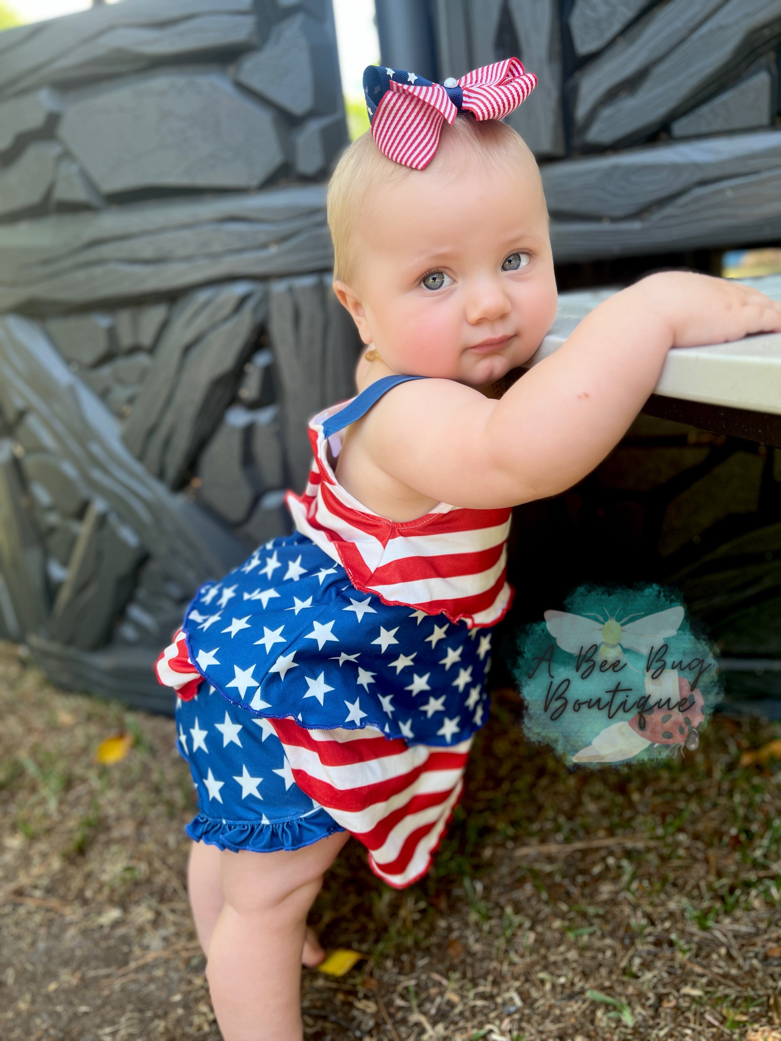 Old Glory Ruffled Tank