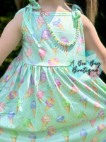 Load image into Gallery viewer, Sweet Scoops Tie Shoulder Dress

