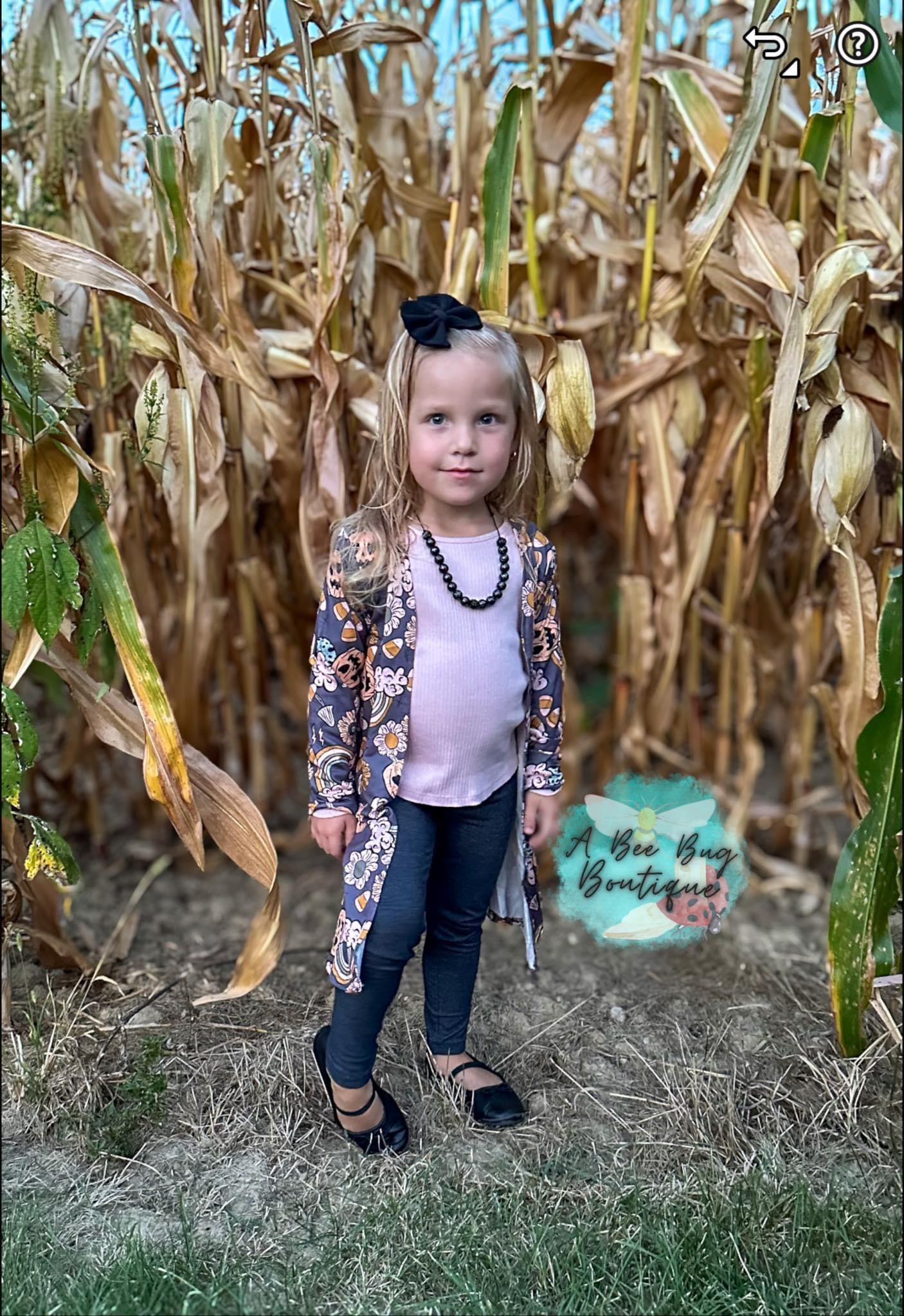 Halloween Rainbows Kid Cardigan