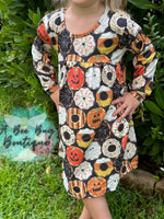 Load image into Gallery viewer, Halloween Donuts Dress
