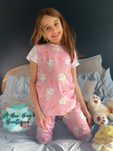Pink Bunnies Pj Set