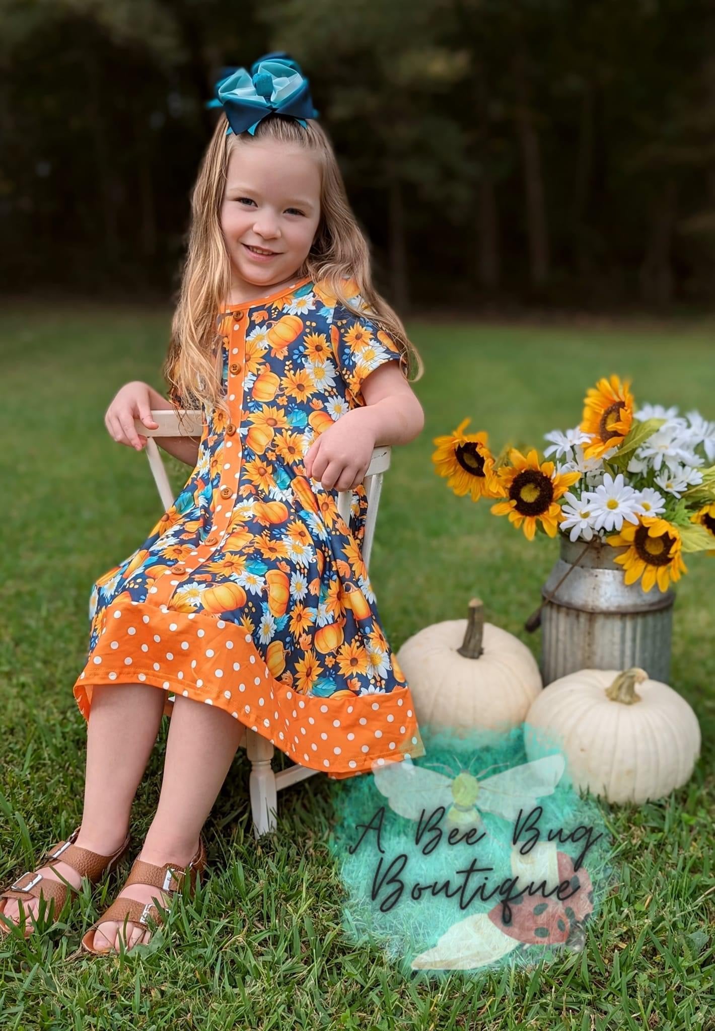 Autumn Splendor Button Dress