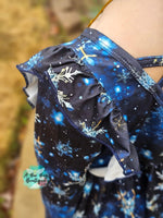 Load image into Gallery viewer, Snowflake Magic Crossback Twirl Dress
