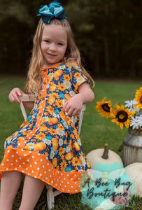 Autumn Splendor Button Dress