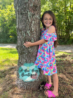 Load image into Gallery viewer, Neon Tie Dye Cold Shoulder Dress
