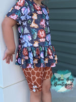 Load image into Gallery viewer, Zoo Pals Peplum Top

