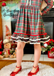 Classic Christmas Plaid Dress