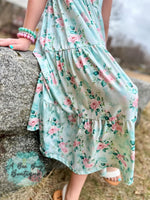 Load image into Gallery viewer, Spring Sage Floral Maxi Dress
