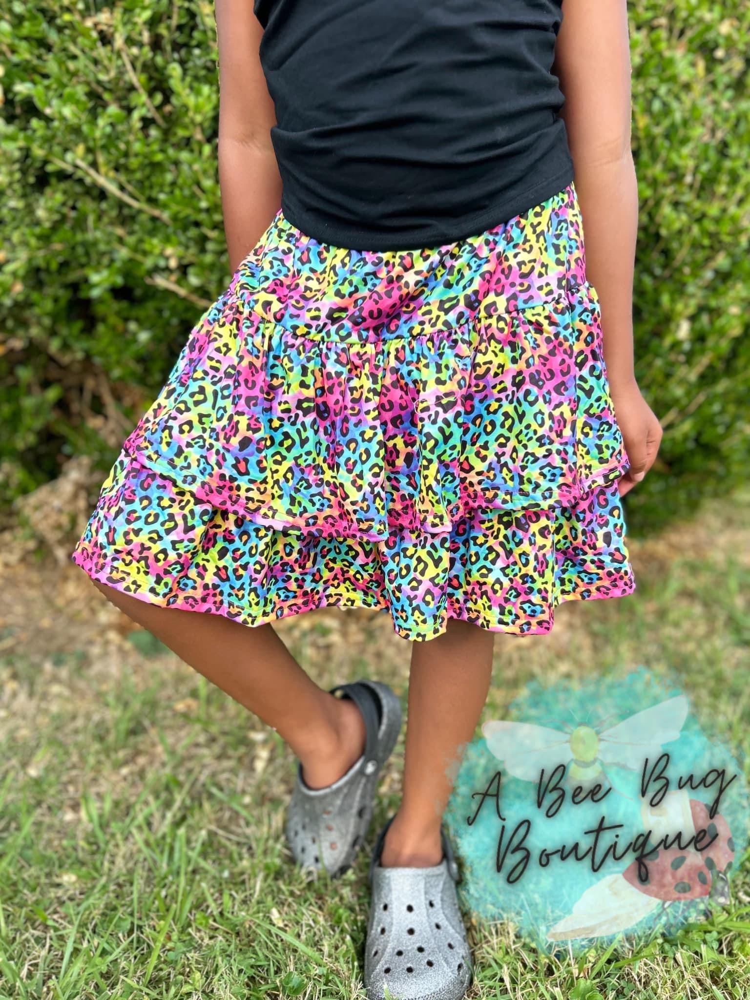 Neon Leopard Skort