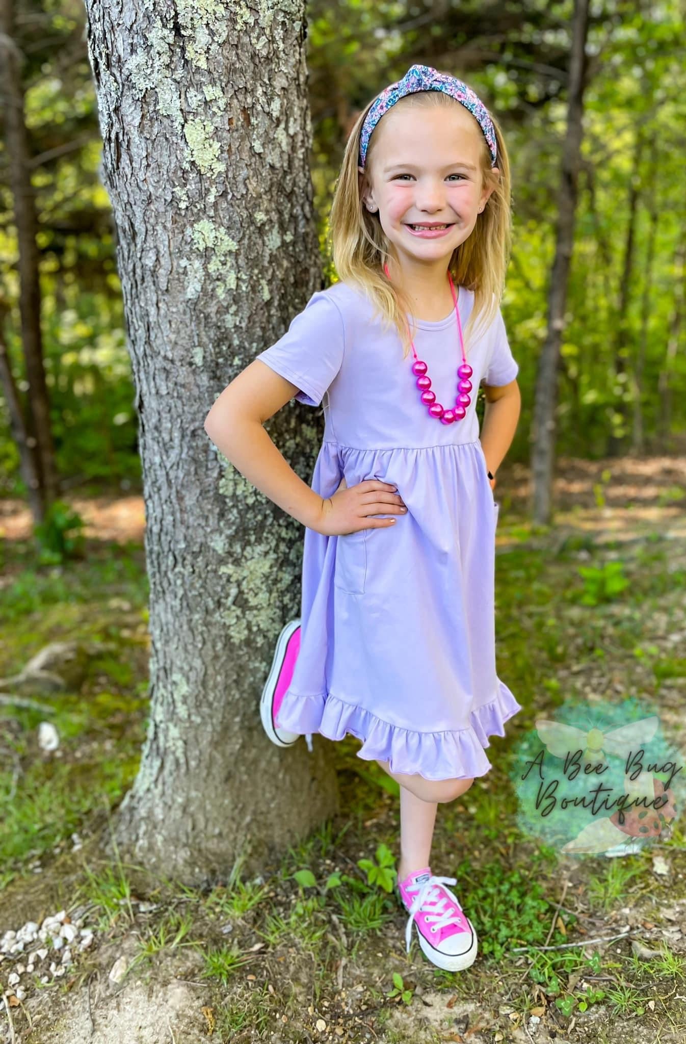 Lavender Pocket Dress