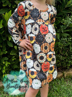 Load image into Gallery viewer, Halloween Donuts Dress
