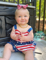 Load image into Gallery viewer, Old Glory Ruffled Tank
