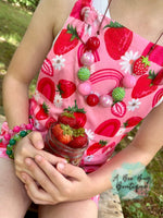 Load image into Gallery viewer, Rainbow Strawberries Shortalls
