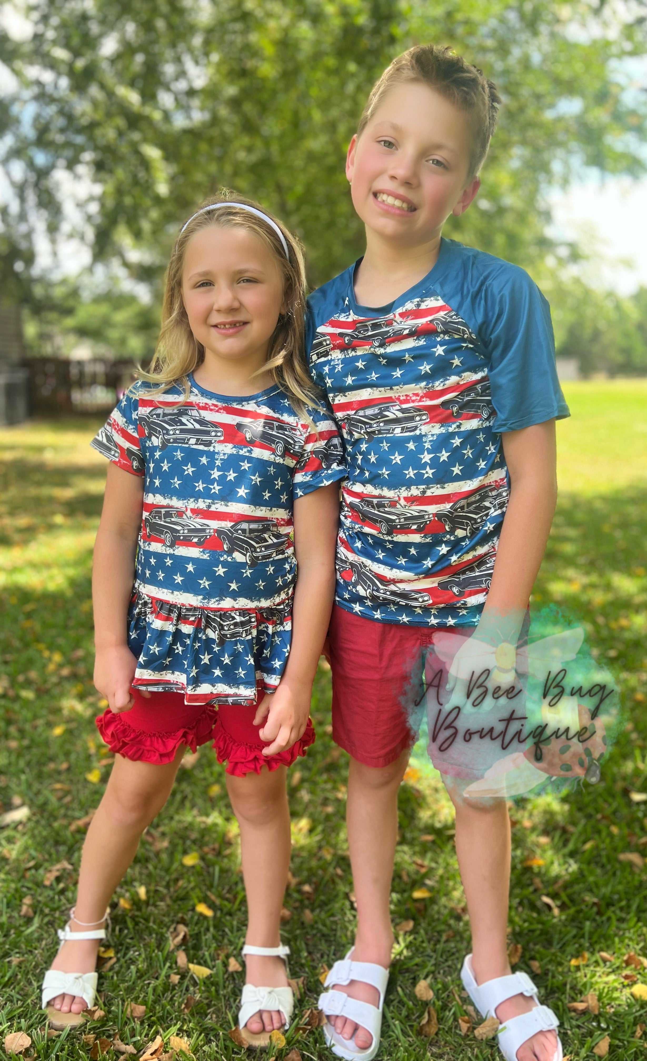 Freedom Cars Peplum Top