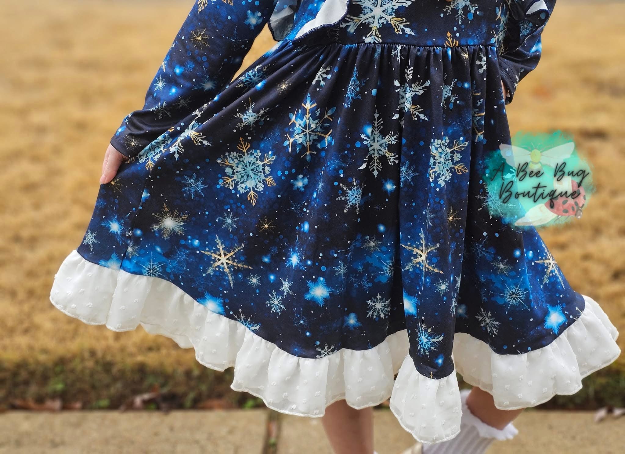 Snowflake Magic Crossback Twirl Dress