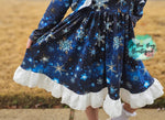 Load image into Gallery viewer, Snowflake Magic Crossback Twirl Dress
