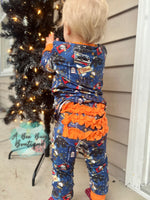 Load image into Gallery viewer, Christmas Express Ruffle Pj Set
