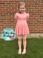 Load image into Gallery viewer, Peach Bow Back Peplum
