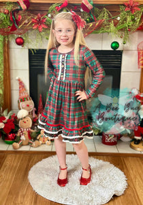 Classic Christmas Plaid Dress