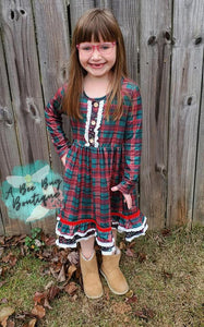 Classic Christmas Plaid Dress