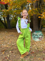 Load image into Gallery viewer, Olive Green Flutter Sleeve Suspenders
