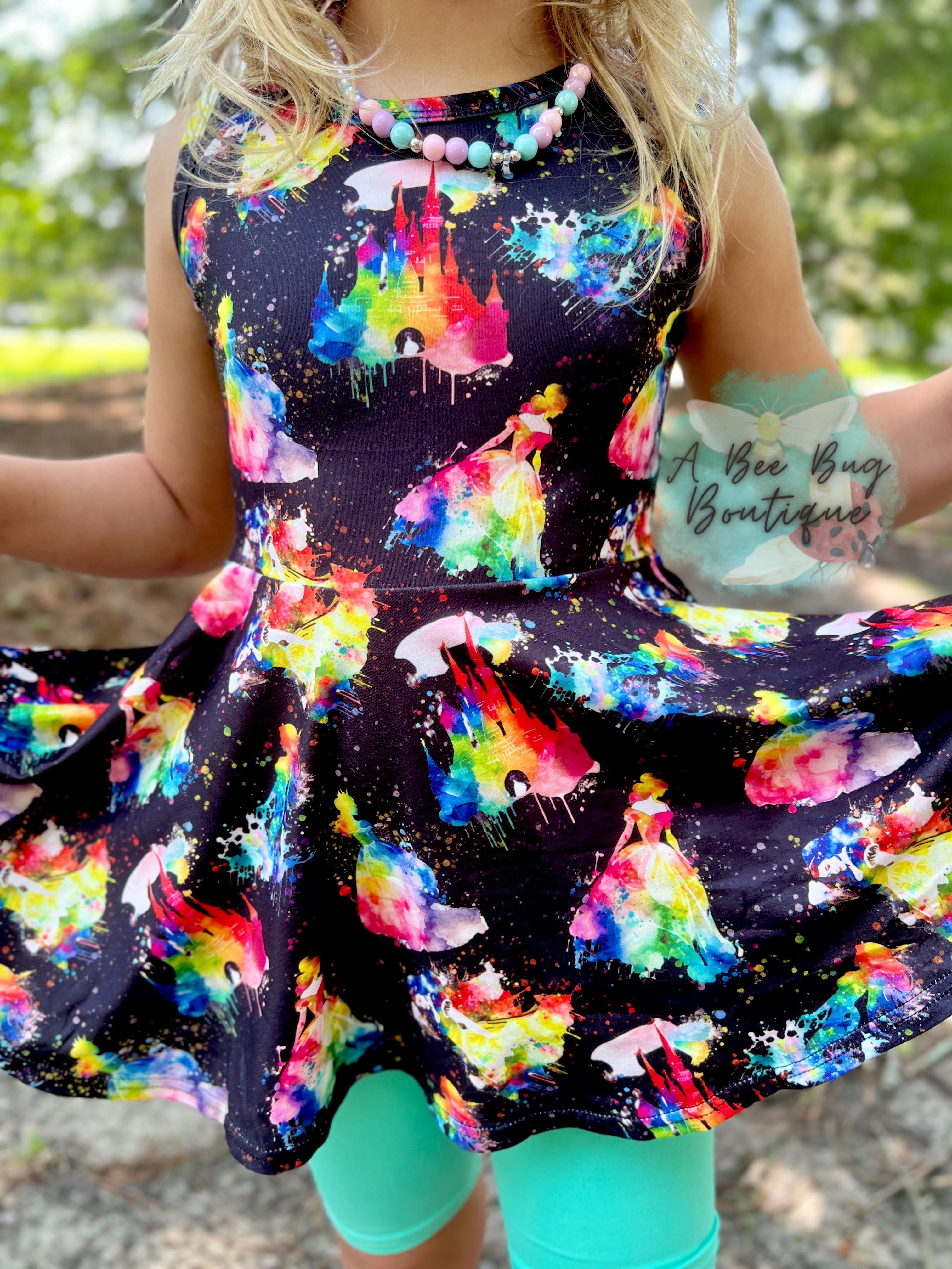 Watercolor Princess Peplum Top