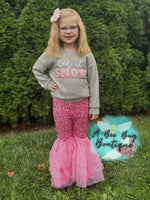 Load image into Gallery viewer, Let it Snow Sequin Tulle Flares
