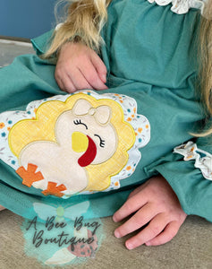 Little Turkey Embroidered Dress