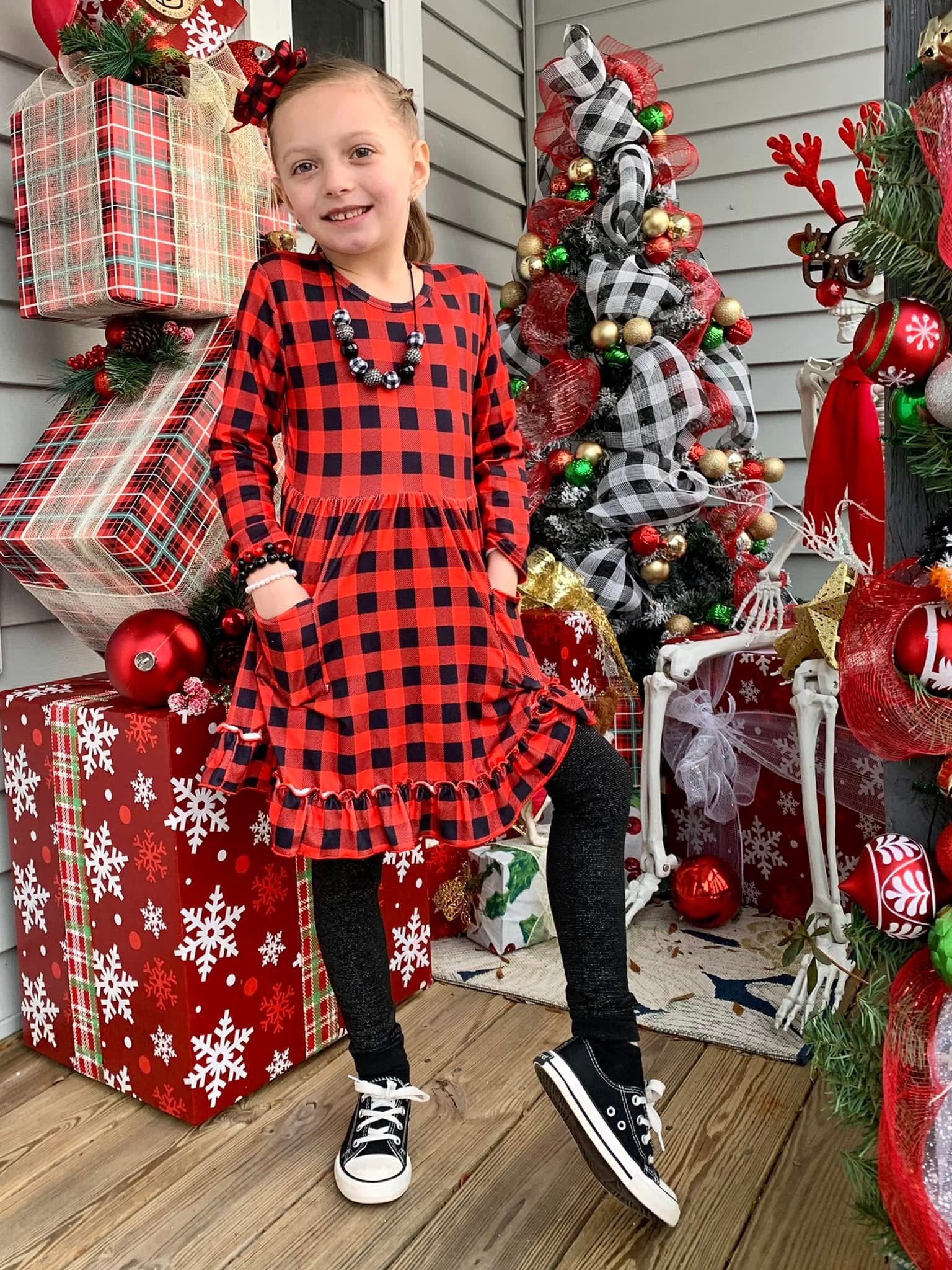 Buffalo Plaid Tunic Dress