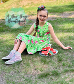 Load image into Gallery viewer, Watermelon Whirl Tiered Dress
