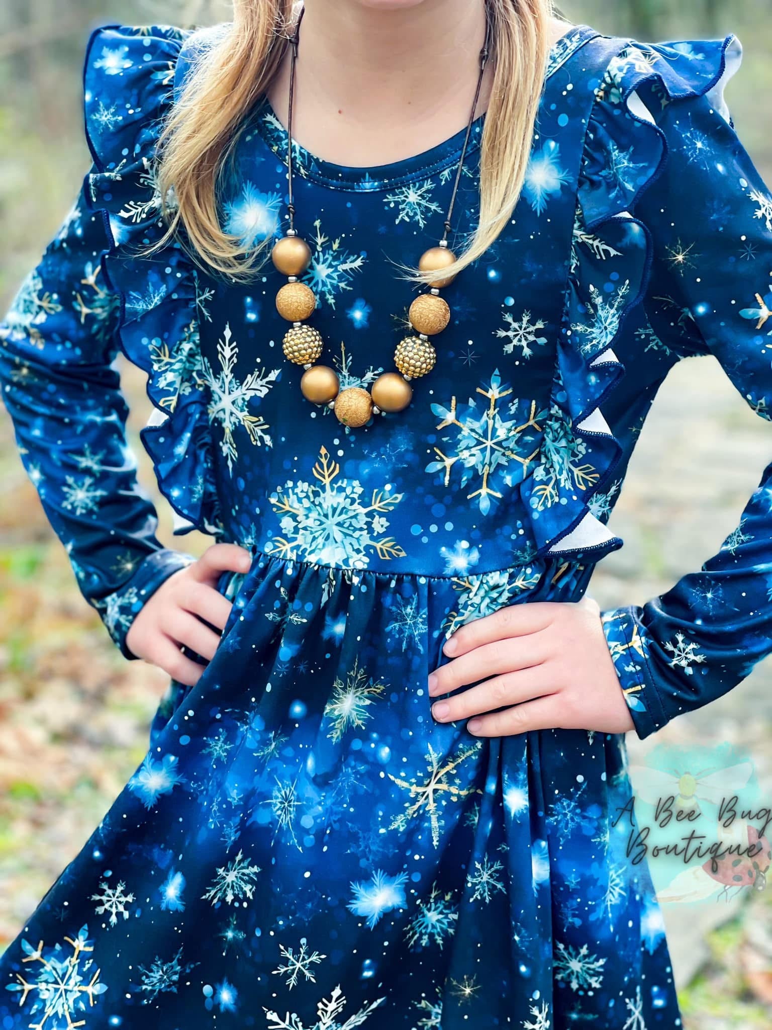 Snowflake Magic Crossback Twirl Dress