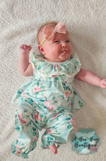 Load image into Gallery viewer, Spring Sage Floral Romper
