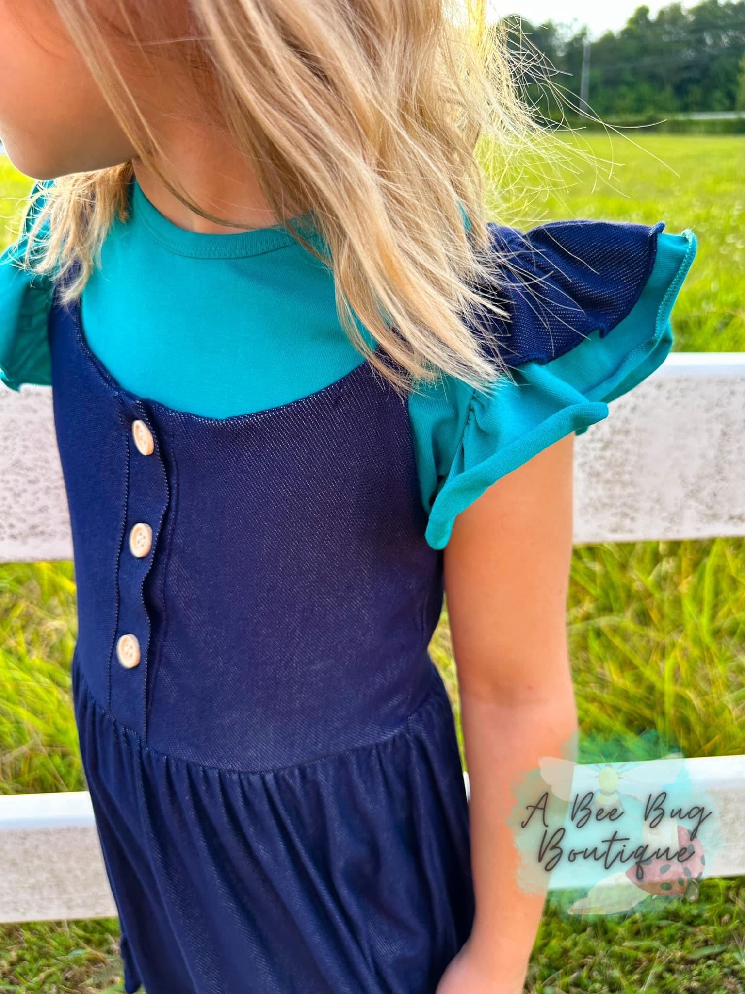 Denim Dreams Flutter Dress