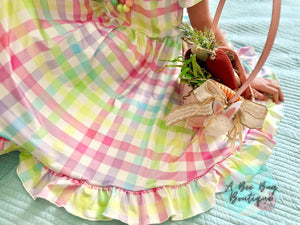 Rainbow Plaid Twirl