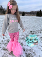 Load image into Gallery viewer, Let it Snow Sequin Tulle Flares
