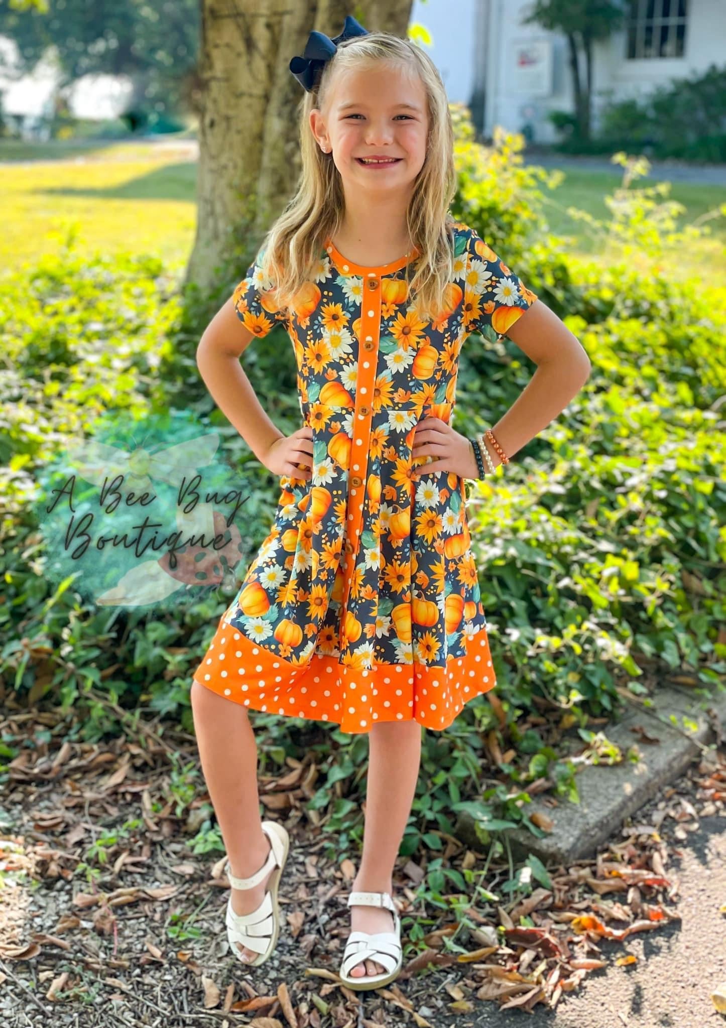 Autumn Splendor Button Dress